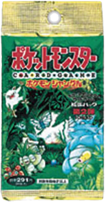 Japanese Pokémon Jungle pack with a red wordmark over green foliage and several Pokémon.